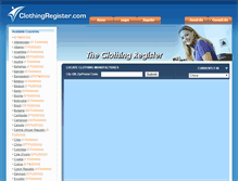 Tablet Screenshot of clothingregister.com